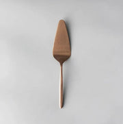 Minimalist/ French Flatware Salad Servers, Serving Utensils & Individual Pieces-JAZZUPCO-Matte Rose Gold-Cake Knife-JAZZUPCO-53379644883243
