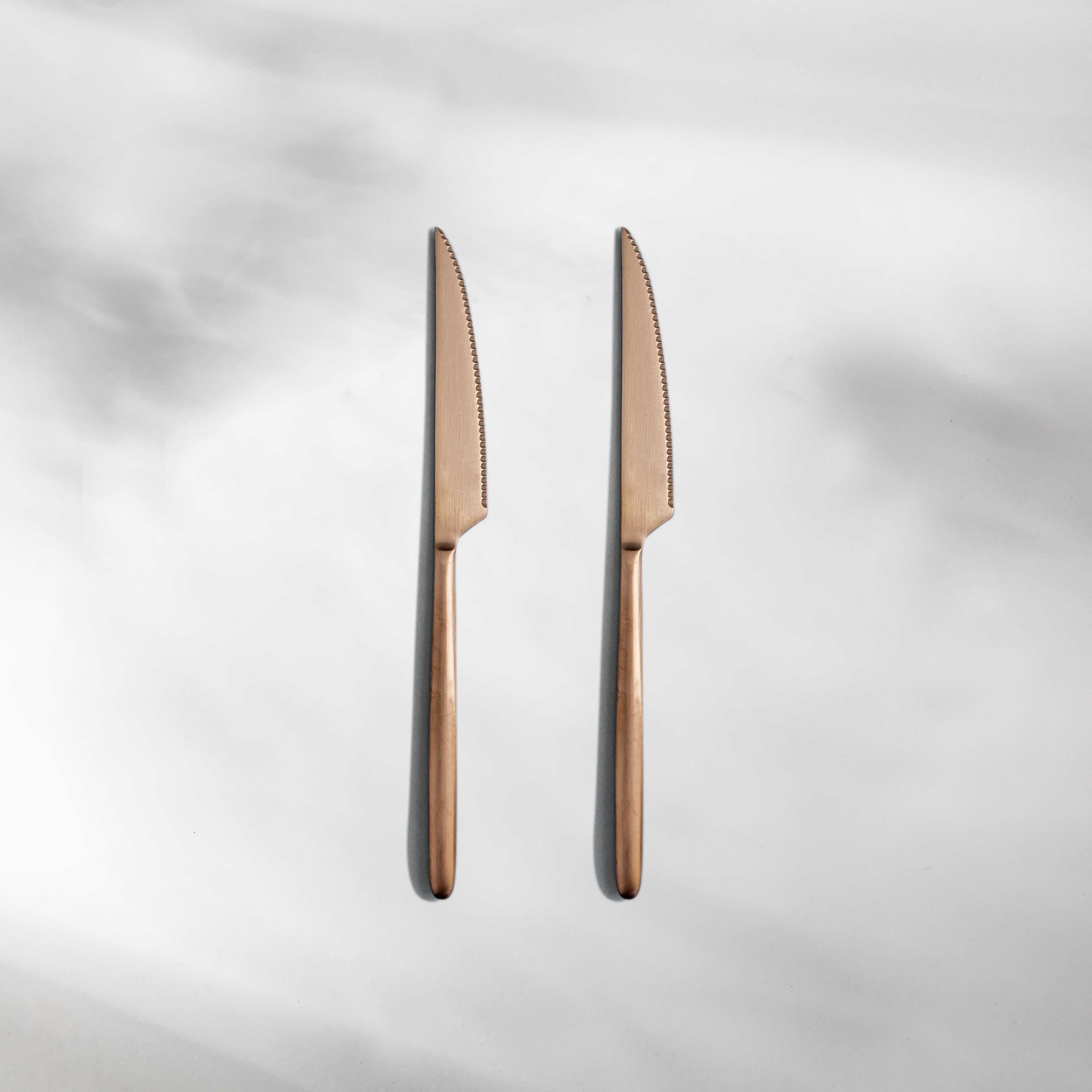 Steak Knives (4 Pcs) - Matte Rose Gold