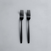 Ava Salad Servers, Serving Utensils & Individual Pieces-JAZZUPCO-Matte Black-Dinner Fork (2 Pieces)-JAZZUPCO