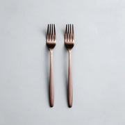 Individual Pieces-JAZZUPCO-Matte Rose Gold-Ava-Dinner Fork (2 Pieces)-JAZZUPCO
