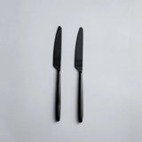 Individual Pieces-JAZZUPCO-Matte Black-Ava-Dinner Knife (2 Pieces)-JAZZUPCO