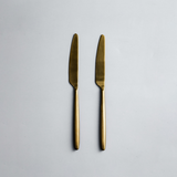 ✨VIP Access: Ava Salad Servers, Serving Utensils & Individual Pieces-JAZZUPCO-Matte Gold-Dinner Knife (2 Pieces)-JAZZUPCO