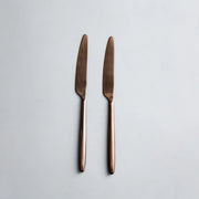 Individual Pieces-JAZZUPCO-Matte Rose Gold-Ava-Dinner Knife (2 Pieces)-JAZZUPCO