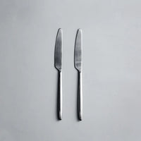 Individual Pieces-JAZZUPCO-Matte Silver-Ava-Dinner Knife (2 Pieces)-JAZZUPCO