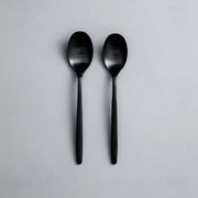 Individual Pieces-JAZZUPCO-Matte Black-Ava-Dinner Spoon (2 Pieces)-JAZZUPCO