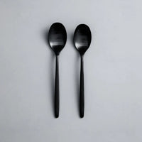 Individual Pieces-JAZZUPCO-Matte Black-Ava-Dinner Spoon (2 Pieces)-JAZZUPCO