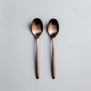 Ava Salad Servers, Serving Utensils & Individual Pieces-JAZZUPCO-Matte Rose Gold-Dinner Spoon (2 Pieces)-JAZZUPCO