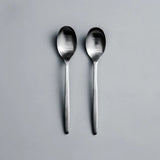 Individual Pieces-JAZZUPCO-Matte Silver-Ava-Dinner Spoon (2 Pieces)-JAZZUPCO