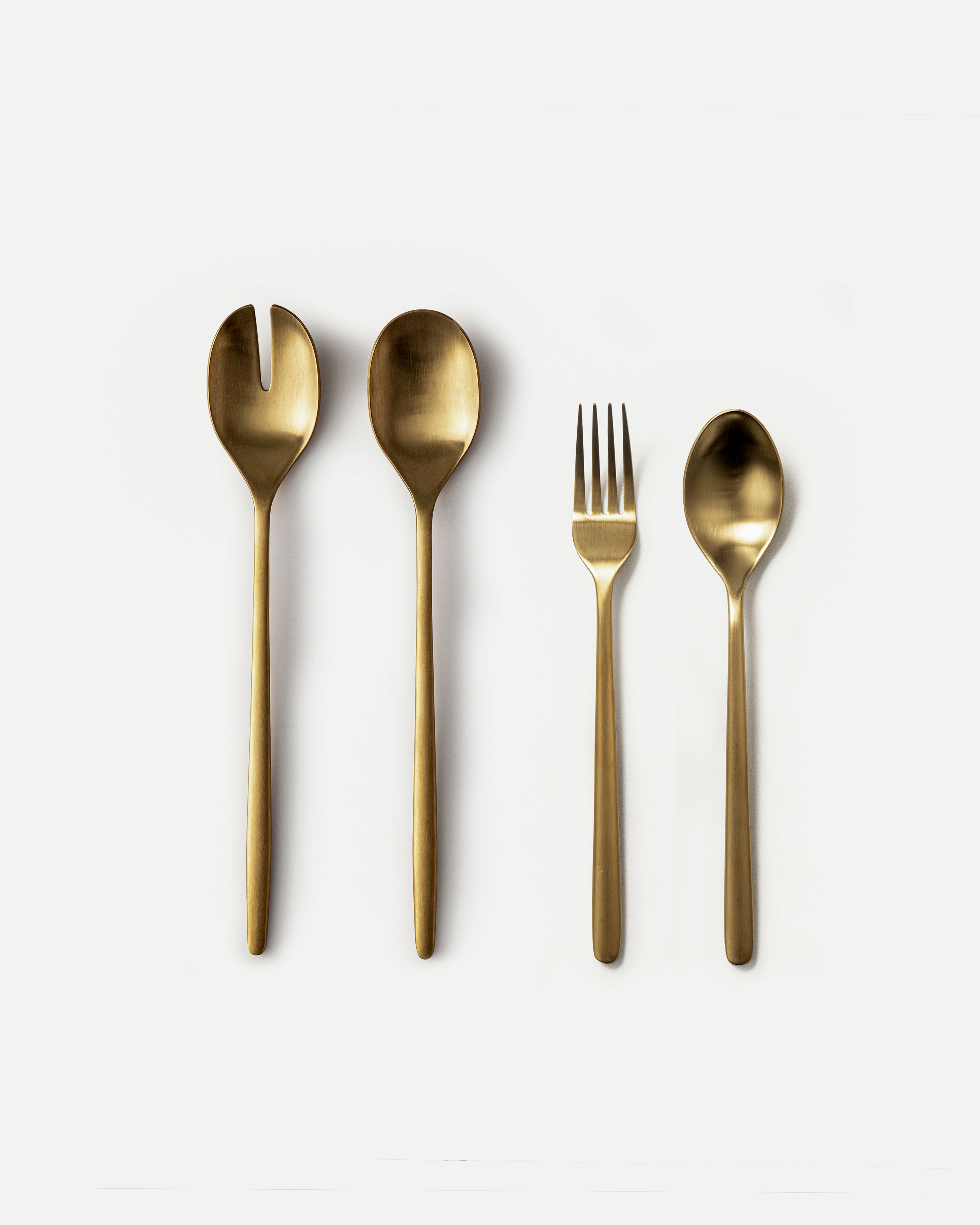Serving Utensils & Salad Servers-JAZZUPCO-Matte Gold-Haelynn 2.0-Serving Utensils + Salad Servers Bundle-JAZZUPCO