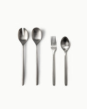 Serving Utensils & Salad Servers-JAZZUPCO-Matte Silver-Haelynn 2.0-Serving Utensils + Salad Servers Bundle-JAZZUPCO