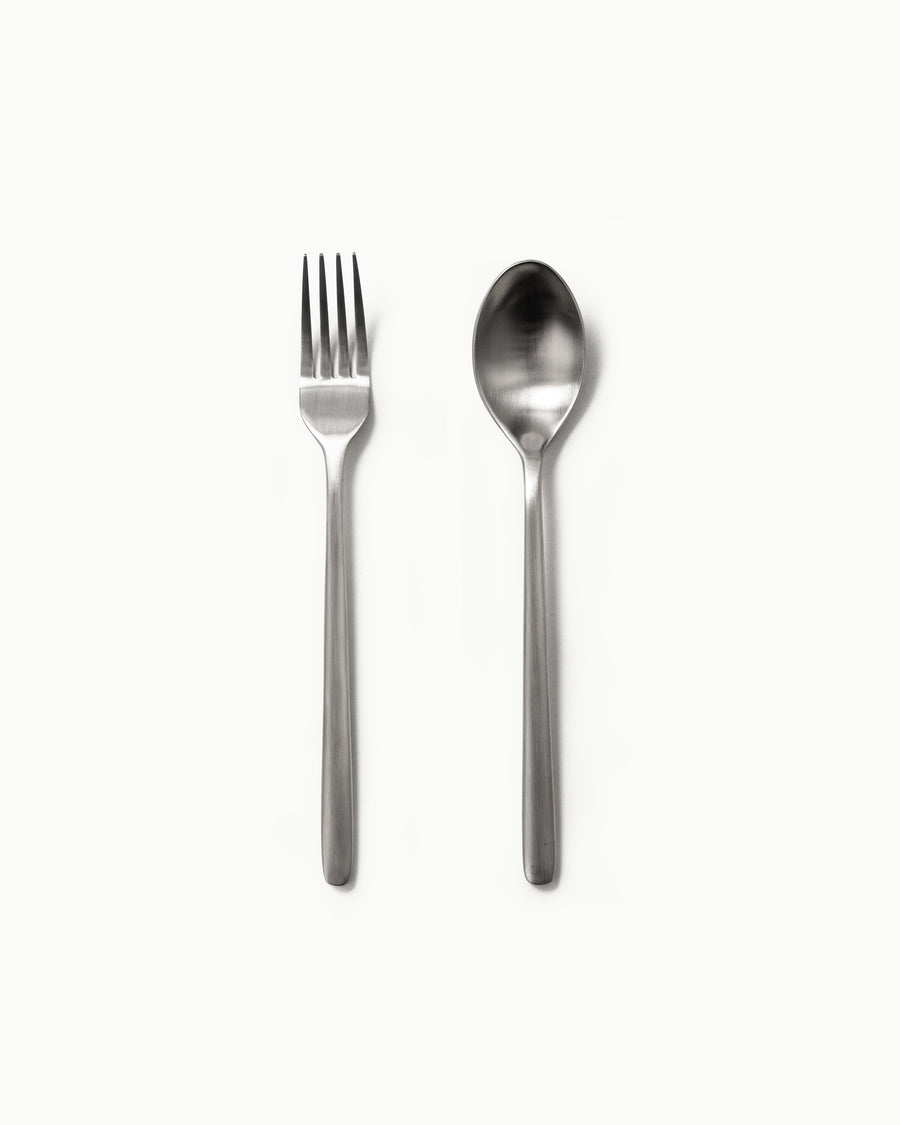 Serving Utensils & Salad Servers-JAZZUPCO-Matte Silver-Haelynn 2.0-Serving Utensils-JAZZUPCO