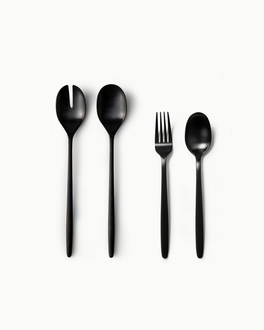 Serving Utensils & Salad Servers-JAZZUPCO-Matte Black-Tia-Serving Utensils + Salad Servers Bundle-JAZZUPCO