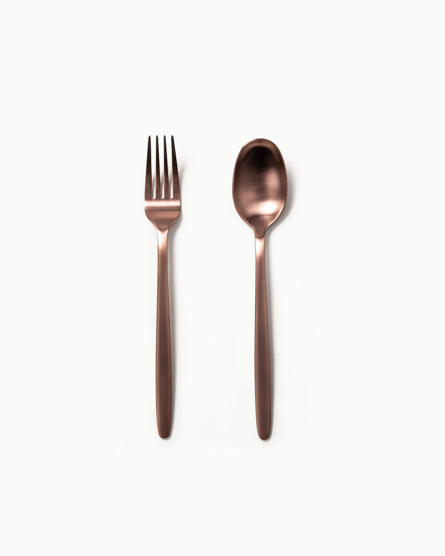 Serving Utensils & Salad Servers-JAZZUPCO-Matte Rose Gold-Tia-Serving Utensils-JAZZUPCO