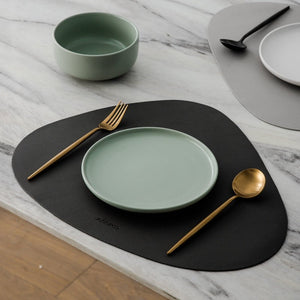 Leather dinnerware