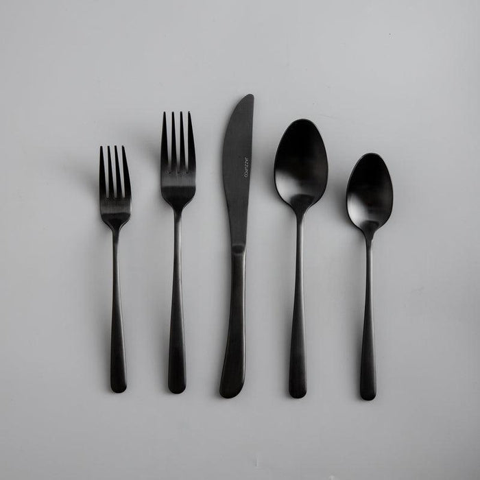 Black Handle Flatware Set, Tru-tone by Princess, Complete Service for 8,  Stainless Steel Japan 