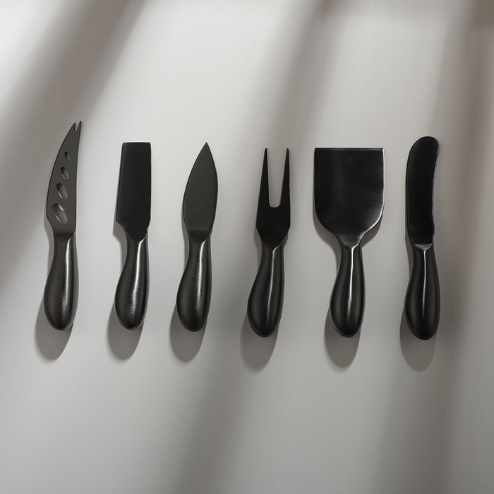 Gilded Cheese Knife Collection-JAZZUPCO-Matte Black-JAZZUPCO