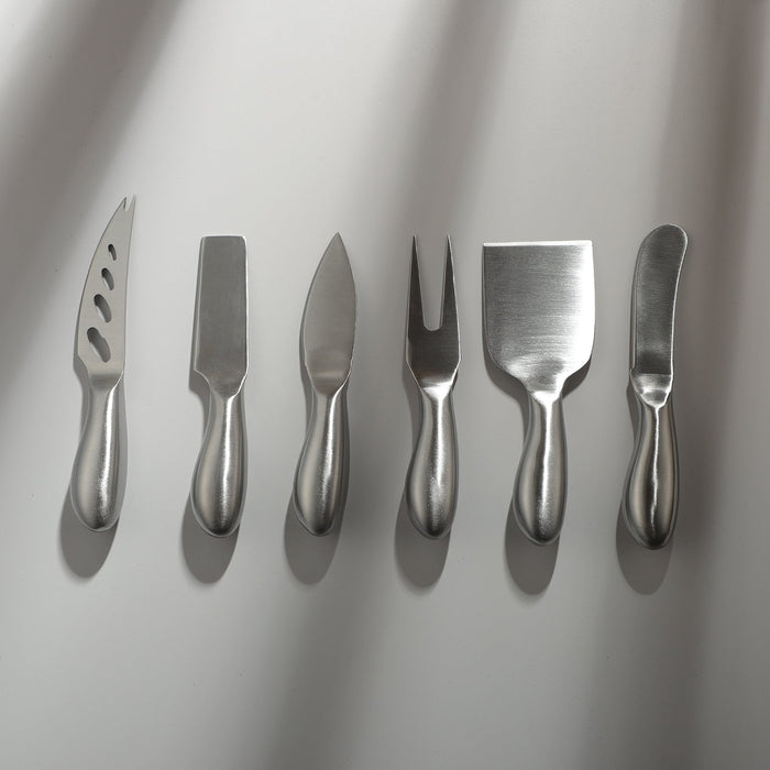 Gilded Cheese Knife Collection-JAZZUPCO-Matte Silver-JAZZUPCO