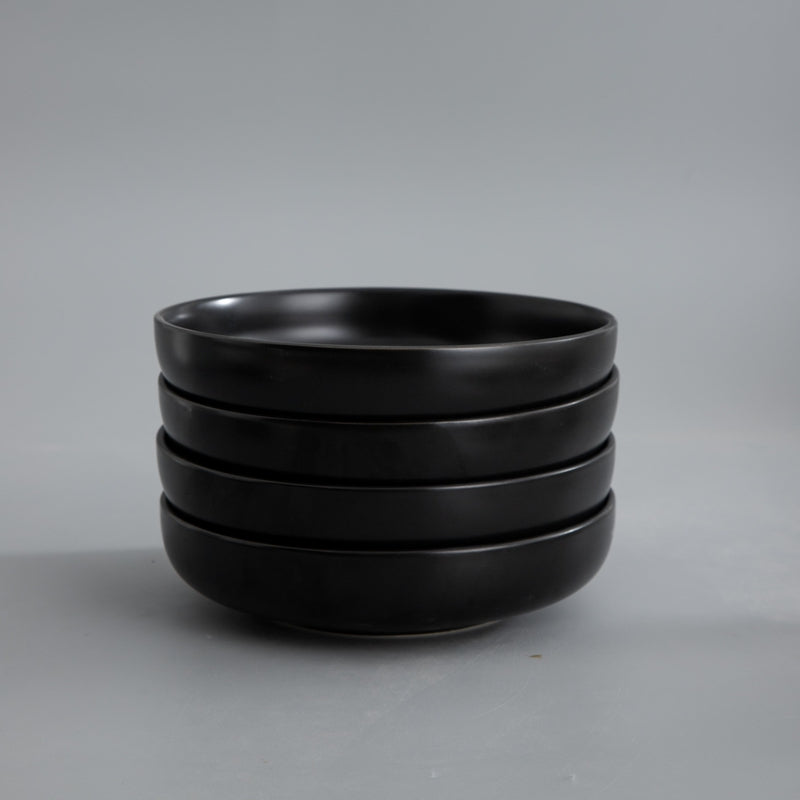 Minimalist Dinnerware-JAZZUPCO-Matte Black-4 x Big Bowls-JAZZUPCO