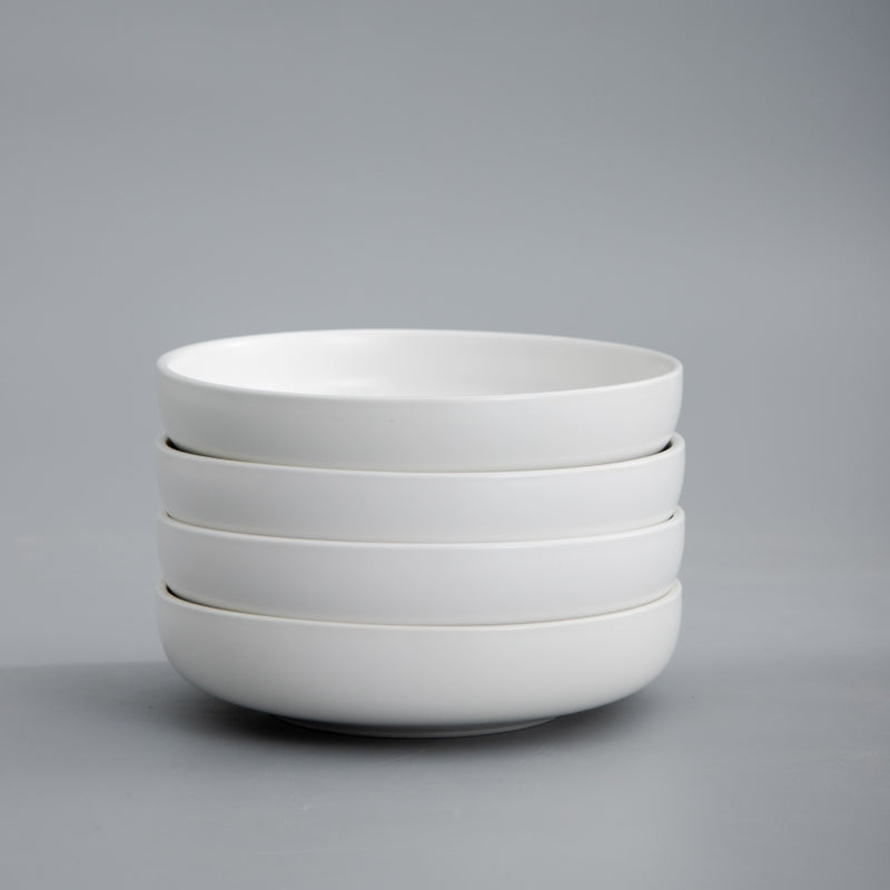 Minimalist Dinnerware-JAZZUPCO-Matte White-4 x Big Bowls-JAZZUPCO