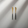 Minimalist/ French Flatware Individual Pieces-JAZZUPCO-Black &amp; Gold-Butter Knife (2 Pieces)-JAZZUPCO