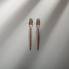 Minimalist/ French Flatware Individual Pieces-JAZZUPCO-Matte Rose Gold-Salad Fork (2 Pieces)-JAZZUPCO