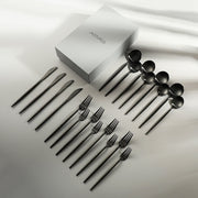 Minimalist/ French Flatware-jazzupco-Matte Black-4 Person Set (20 Pieces)-JAZZUPCO