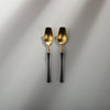 Vatican Flatware Individual Pieces-JAZZUPCO-Black &amp; Gold-Dessert Spoon (2 Pieces)-JAZZUPCO