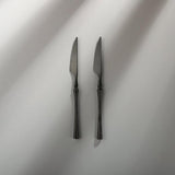 Vatican Flatware Individual Pieces-JAZZUPCO-Matte Black-Dinner Knife (2 Pieces)-JAZZUPCO