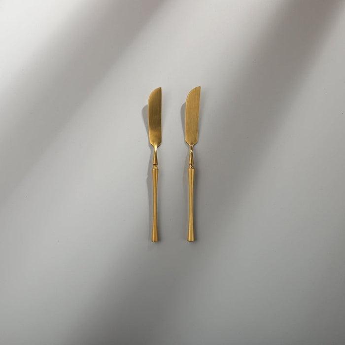 Vatican Flatware Individual Pieces-JAZZUPCO-Matte Gold-Butter Knife (2 Pieces)-JAZZUPCO