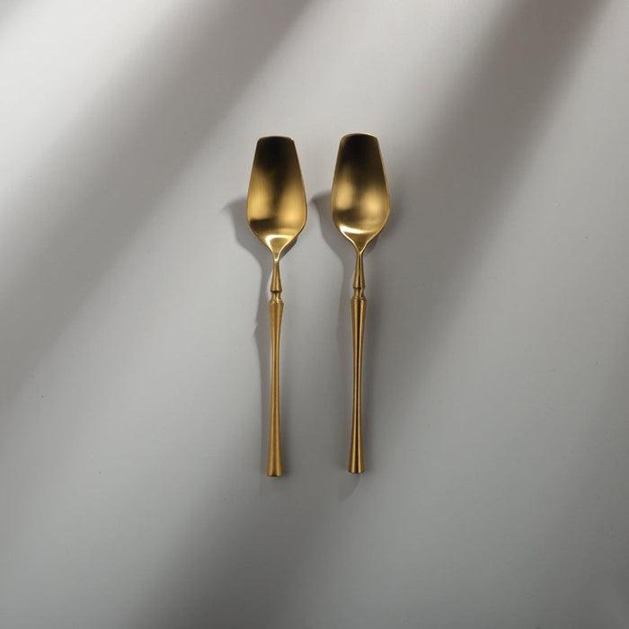 Vatican Flatware Individual Pieces-JAZZUPCO-Matte Gold-Dinner Spoon (2 Pieces)-JAZZUPCO