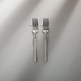 Vatican Flatware Individual Pieces-JAZZUPCO-Matte Silver-Dinner Fork (2 Pieces)-JAZZUPCO