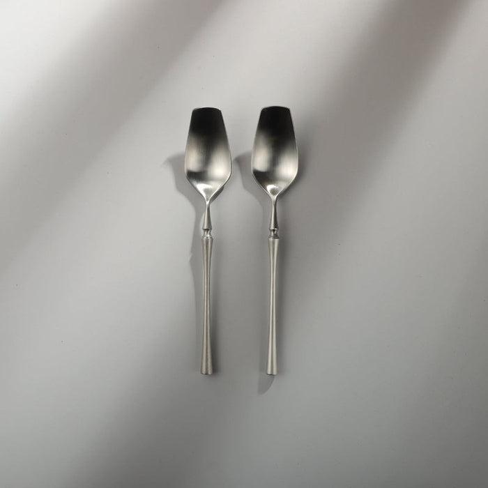Vatican Flatware Individual Pieces-JAZZUPCO-Matte Silver-Dinner Spoon (2 Pieces)-JAZZUPCO