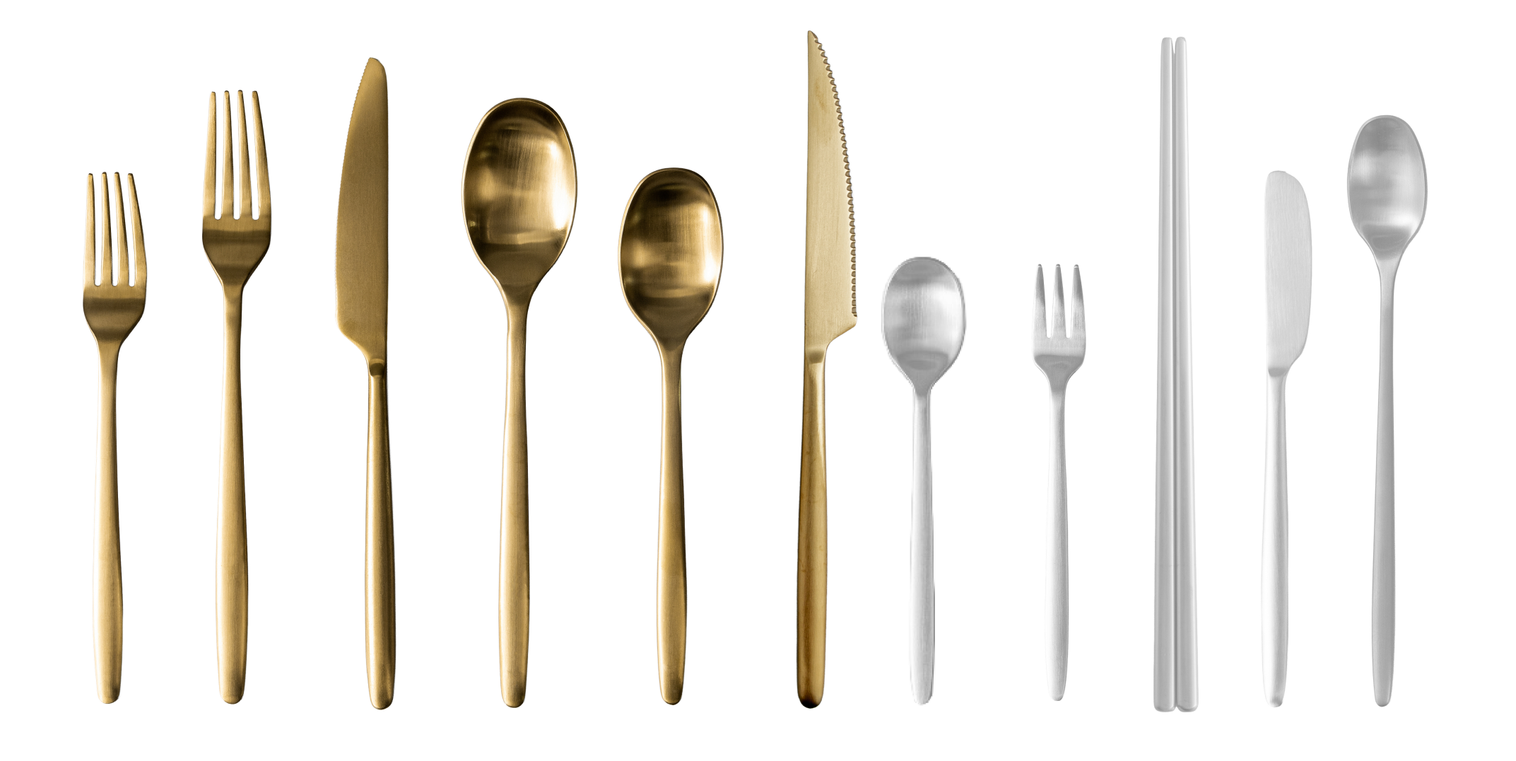Essential set flatware pieces